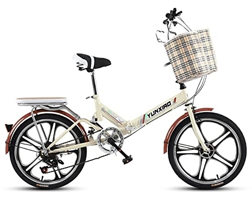 Folding Bike : ZLYJ Folding Bicycle Shift Disc Brakes Small Bicycle Suitable for Mountain Roads and Rain and Snow Roads Bicycle Foldable 20 Inches B, 20 in