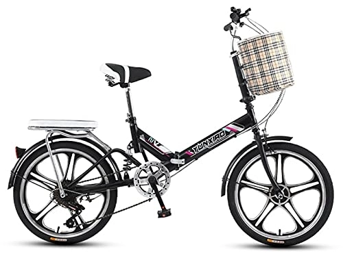 Folding Bike : ZLYJ Folding Bicycle Shift Disc Brakes Small Bicycle Suitable for Mountain Roads and Rain and Snow Roads Bicycle Foldable 20 Inches D, 20 in
