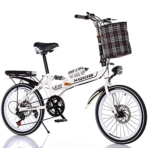 Folding Bike : ZLYJ Folding Bike 20 Inch Folding Bike Variable Speed Foldable Men's Women's Bikes, Suitable from Outdoors Riding Excursion A, 20 in