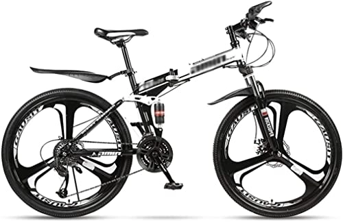 Folding Bike : ZLYJ Folding Bike 26 Inch Wheel with Variable Speed Mountain Bike Double Shock Absorption System Women's Man Outdoor Sports Bike B, 24inch