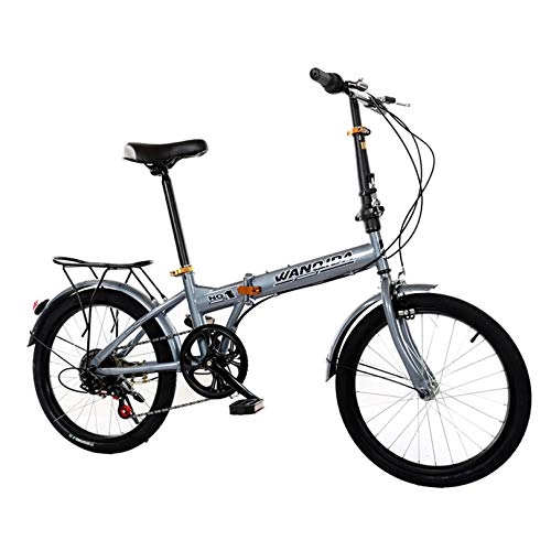 Folding Bike : ZPEE Compact Variable Speed Mountain Bike, Ultra-light 20 Inch Foldable Bike, Leisure Carbon Steel Folding Bicycle, Outdoor Pedal Road Bikes