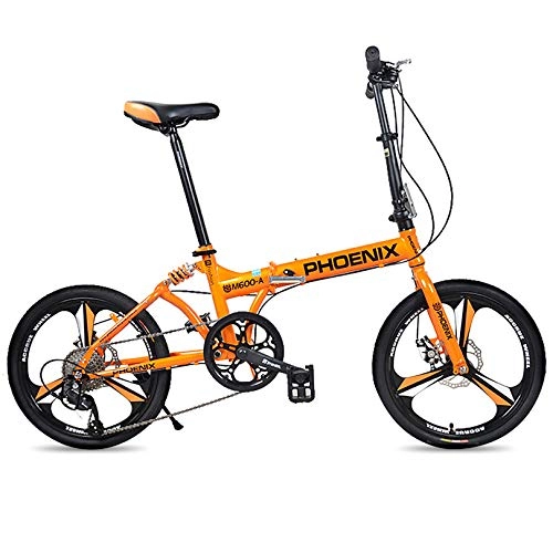 Folding Bike : ZPEE Magnesium Alloy Wheel Ultra-light Outdoor Bicycle, Adjustable Seat Unisex, 8 Variable Speed Carbon Steel Shock Speed Mountain Bike