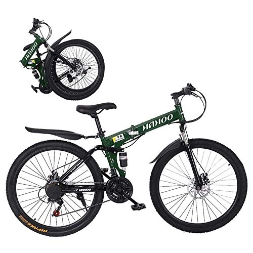 Folding Bike : ZSMLB Adult Road Bikes Mountain BikesFolding Mountain Bike for Men 26 Inch 21 Speed Road Bike City Commuter Bicycle with Dual Disc Brakes Folding Bike Non-Slip Bike City Riding ?Bicycle for