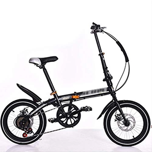 Folding Bike : ZXC 16-inch shock absorption variable speed bicycle folding bike for students outdoor cycling bike for adults strong stable and safe to use