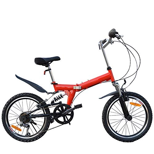 Folding Bike : ZZTHJSM City Bike Men Folding, Folding Bicycle for Women, Foldable Bicycle Lightweight, Fold Up Bikes for Adults And Child, for Sports Outdoor Cycling Travel Work Out And Commuting, Red