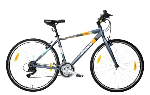 Hybrid Bike : Ammaco Rapide Mens Sports Hybrid Bike 700c Wheel 19.5" Alloy Frame 21 Speed Grey