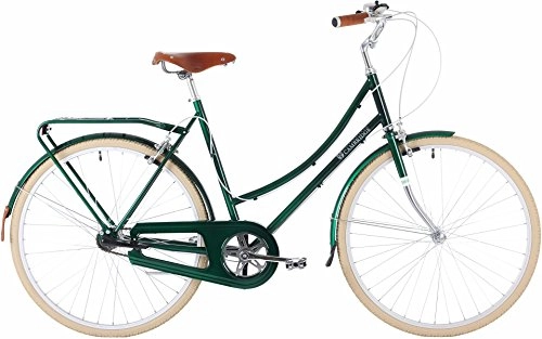 Hybrid Bike : Bobbin Cambridge Ladies Deluxe 3spd Hybrid Bike Green 21