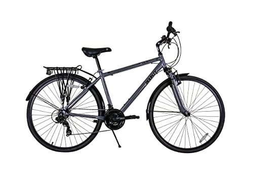 Hybrid Bike : Bounty Country Hybrid Bike - Lightweight Alloy Frame, 18 Speed Shimano Gears, Zoom Suspension Forks - ideal for cycling Enthusiasts