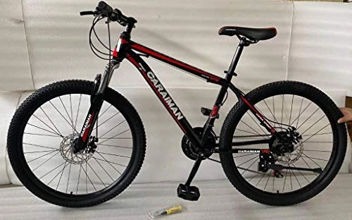 Hybrid Bike : Caraiman Hybrid Bike Unisex 26 Inch Wheel / 17 Inch Frame 21 Speed Mountain Road Bicycle Bike (Blue)