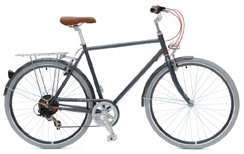 Hybrid Bike : Critical Cycles City Bike Seven Speed Hybrid Urban Commuter Road Bicycle, Dark Gray, 50cm / Small