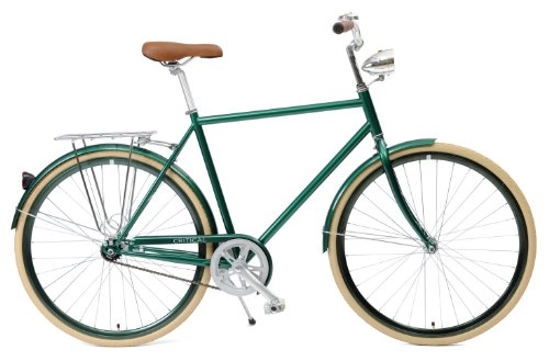 Hybrid Bike : Critical Cycles Diamond Frame 1-Speed Hybrid Urban Commuter Road Bicycle, British Racing Green, Small / 50cm
