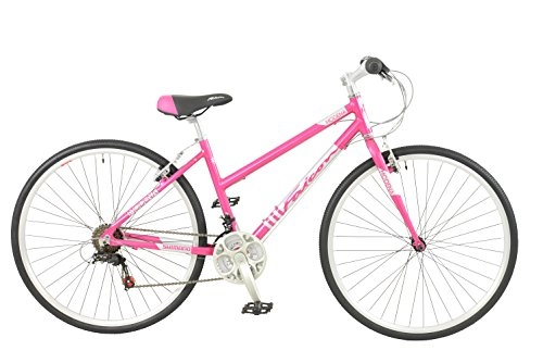 Hybrid Bike : Falcon Women's Modena Alloy Hybrid-Pink / Silver, 12 Years
