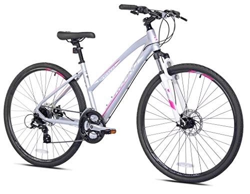 Hybrid Bike : GIORDANO 700c Women's Brava Hybrid Comfort Bike, Silver, Medium