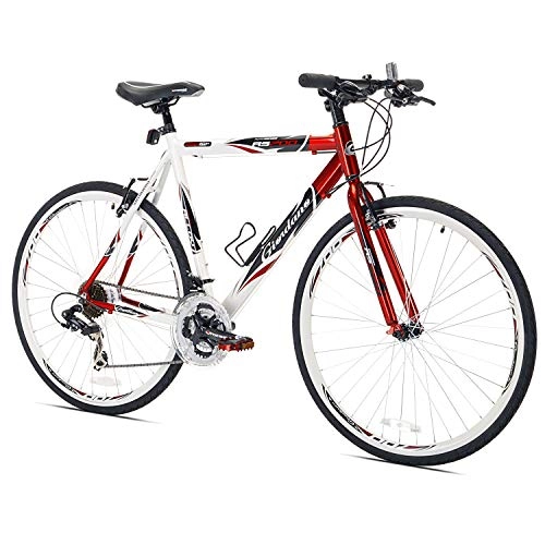 Hybrid Bike : Giordano RS700 Hybrid Bike, 700c, Red / White / Black, Medium
