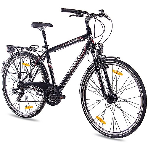 Hybrid Bike : KCP '28Trekking City Bike Cycling Men's Cycling Bike Estremo Gent With 21g & Hub Dynamo Black