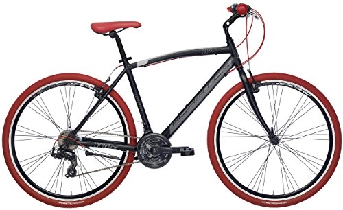 Hybrid Bike : Men's Hybrid Bike Cycles Adriatica Boxter RT with Aluminium Frame, 28 Inch Wheel Shimano 6 Speed, black matt