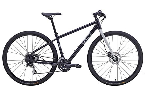 Hybrid Bike : Pinnacle Lithium 3 2019 Women's Hybrid Bike Bicycle 24 Speed Disc Brake 700C Black S