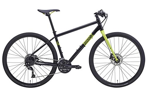 Hybrid Bike : Pinnacle Lithium 4 2019 Hybrid Bike 27 Speed Disc Brake 700c Wheels Black