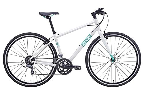 Hybrid Bike : Pinnacle Neon 2 2019 Womens Hybrid Bike 16 Speed V Brake 700c Wheels Gery