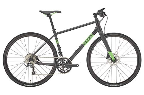 Hybrid Bike : Pinnacle Neon 4 2019 Hybrid Bike Bicycle 20 Speed Disc Brake 700c Wheels Black