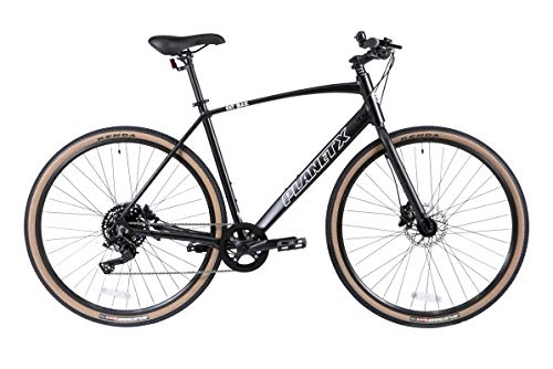 Hybrid Bike : Planet X Fat Baz Hybrid Bike Adventure Cycle Road Bicycle With Disc Brakes (Satin Black Large)