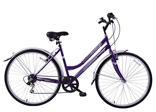 Hybrid Bike : Professional Metropolitan Womens Bike 700c Wheel Hybrid 16" Frame Purple