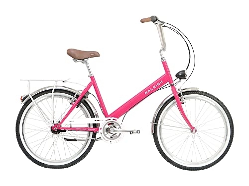 Hybrid Bike : Raleigh - HOP24T1 - Hoppa 24 Inch Unisex Hybrid Bike in Raspberry Pink One Size