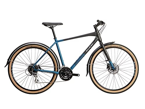 Hybrid Bike : Raleigh - STB16MT - Strada City 650b 16 Speed Disc Brake Men's Hybrid Bike in Black / Blue Size Small