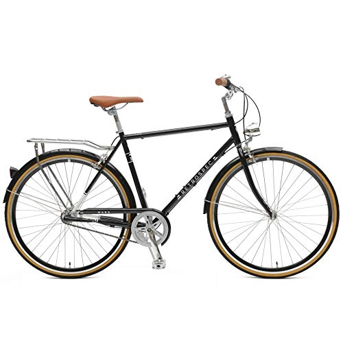 Hybrid Bike : Retrospec Mars Hybrid City Commuter Bike, 54cm / Medium, Black, 3-Speed