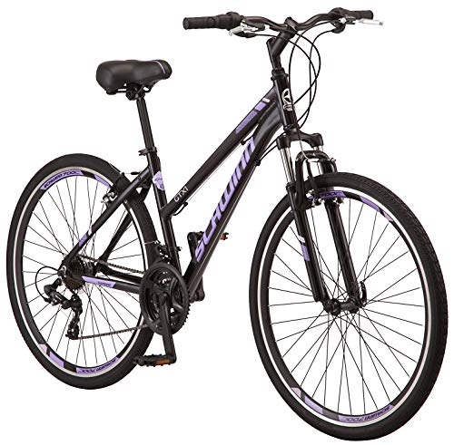 Hybrid Bike : Schwinn GTX 1.0 Comfort Adult Hybrid Bike, Dual Sport Bicycle, 20-Inch Aluminum Frame, Black