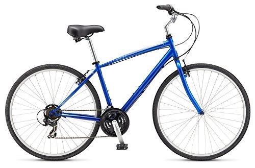 Hybrid Bike : Schwinn Men's Voyager 3 700C Wheel Hybrid Bicycle, Cobalt, 16" / Small