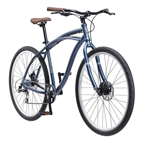 Hybrid Bike : Schwinn Men's World Classic Urban Hybrid 700C Wheel Bicycle, Blue, 17" / Medium