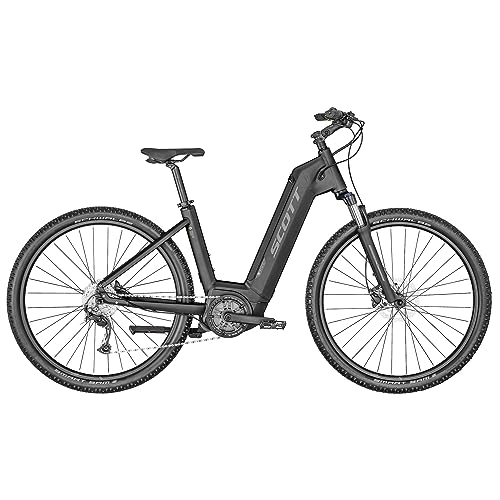 Hybrid Bike : Scott Sub Cross eRide 30 Unisex Electric Hybrid Bike 2023 - Grey - S