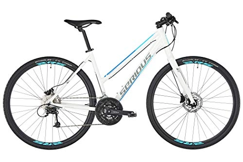 Hybrid Bike : SERIOUS Sonoran Hybrid Hybrid Bike Women white Frame Size 52cm 2018 hybrid bike men