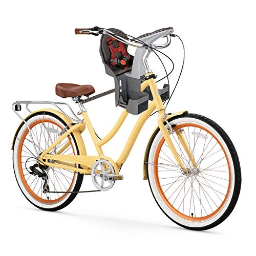 Hybrid Bike : sixthreezero Women's EVRYmommy Hybrid Bicycle, Cream, 17.50