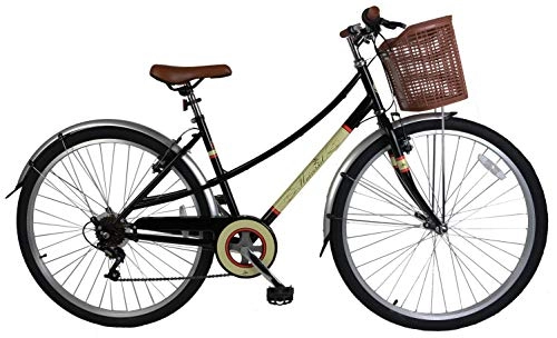 Hybrid Bike : Universal Islington Ladies Vintage Hybrid 6 Gear City Bike, Black, 18-Inch
