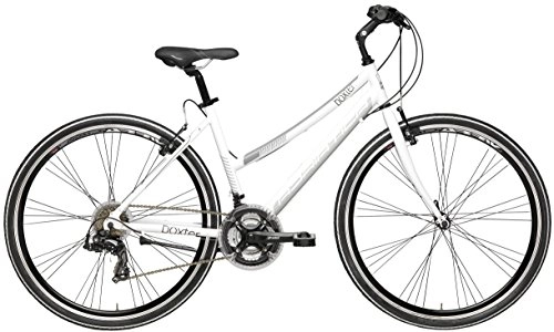 Hybrid Bike : Women's Hybrid Bike Cycles Adriatica Boxter FY with Aluminium Frame, 28Inch Wheel Shimano 21Speed, Bianco