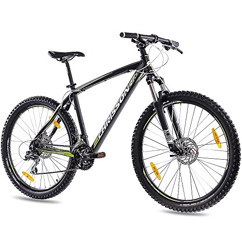 Mountain Bike : 1 / 4Inches Aluminium MTB Mountain Bike Bicycle CHRISSON 27, 5er Unisex with 24g Shimano 2XDISK Dragon Rims Matte Black