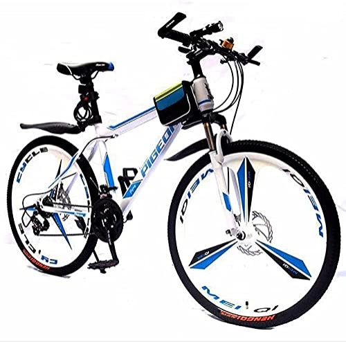 Mountain Bike : 2021 The New Bicycle Mountain Bike 26 Inch 27 Speed Rear Derailleur Front and Rear Disc Brakes More Colors Bikes Adult Mountain Bike-Blue 21 speed 24 inch