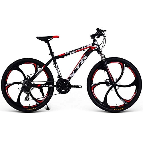 Mountain Bike : 21 / 24 / 27 / 30-speed 26-inch mountain bike-dual disc brakes-suitable for adult students off-road bike black-30 Speed