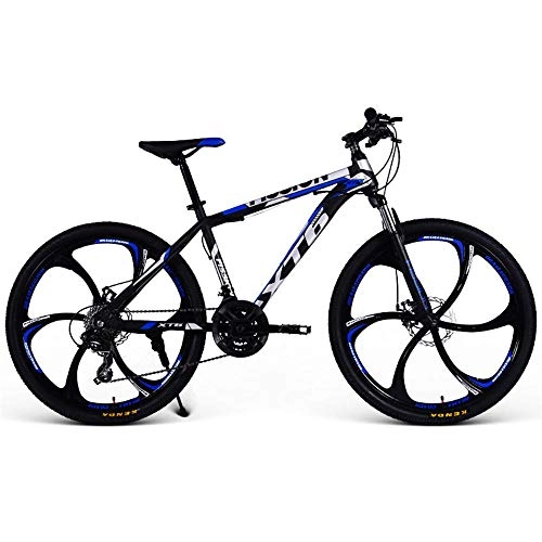 Mountain Bike : 21 / 24 / 27 / 30-speed 26-inch mountain bike-dual disc brakes-suitable for adult students off-road bike dark blue-30 Speed
