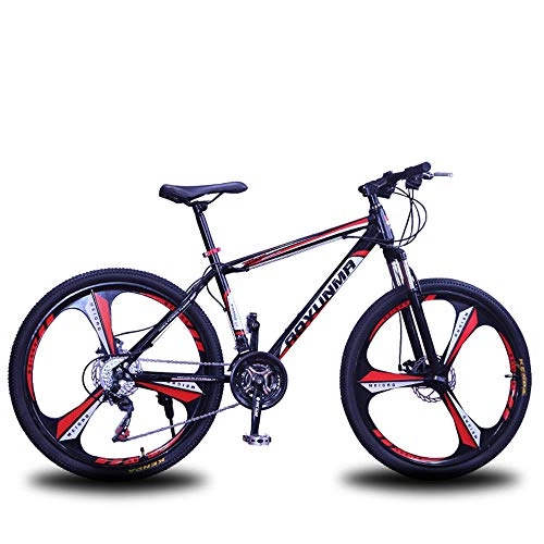 Mountain Bike : 21 / 24 / 27 speed 26 inch mountain bike-double disc brake-suitable for adult students off-road bike red-21 speed