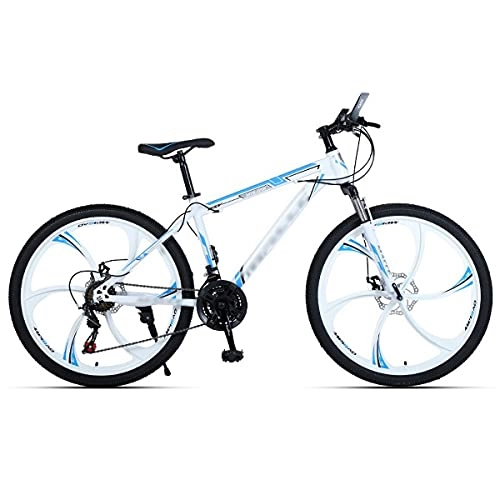 Mountain Bike : 21 / 24 / 27 Speed Lightweight 6 Spoke Wheels Mountain Bikes Dual Disc Brakes Suspension Fork 24 / 26 Inch Mountain Bike For Adult And Youth