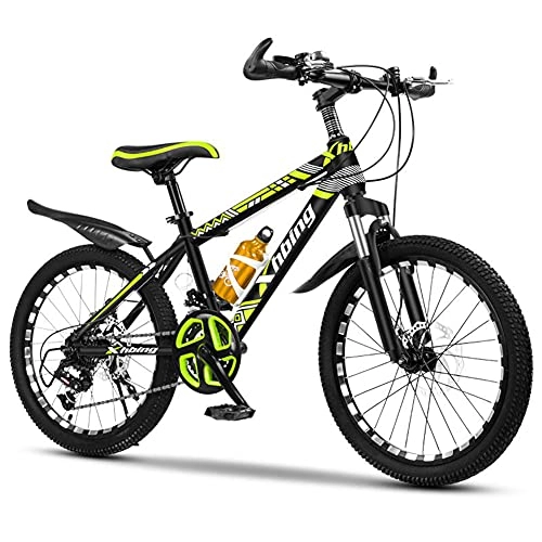 Mountain Bike : 21-Speed Childrens Mountain Bike with Disc Brake and Front Fork, Outdoor Sports Kids Road Bicycle for Boys and Girls, 20 / 22 / 24inch