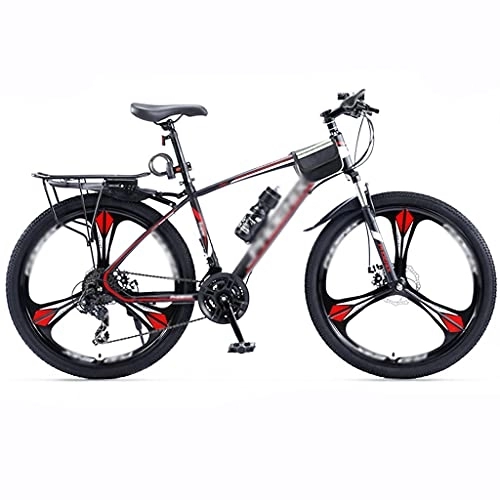 Mountain Bike : 24 / 26 / 27.5 Inch Variable Speed Bicycle, Off-road Mountain Bike Bicycle Bicycle Adult Student(Color:Three knife wheels-black and red)