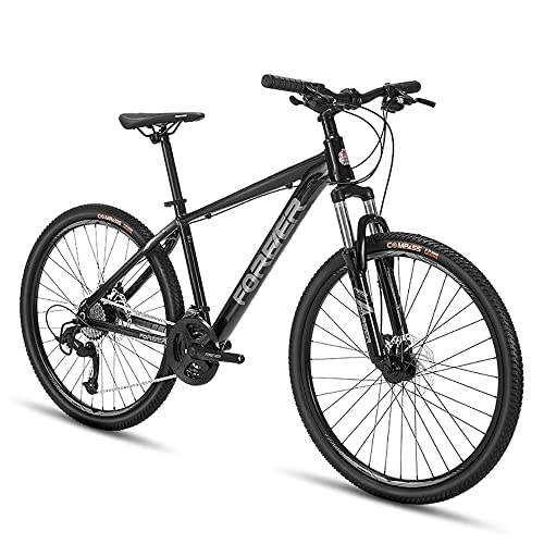 Mountain Bike : 24 / 26-inch Mountain Bike, 27 Speed Mountain Bicycle With Lightweight Alloy Frame and Double Disc Brake, Front Suspension Shock-Absorbing Men and Women's Outdoor Cycling Road Bike