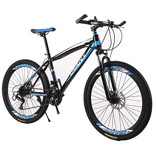 Mountain Bike : 24 / 26 inch mountain bike mtb with disc brake bicycle for men women, 21 / 24 / 27 / 30 speeds shimano drive (Color : Blue, Size : 26inch 24 Speed)