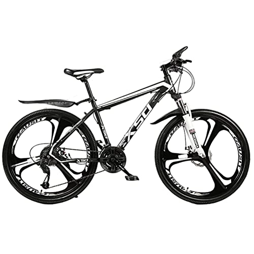 Mountain Bike : 24 / 26 Inch Mountain Bikes for Adult Women / Men, 21-30 Speed MTB Bicycle with Suspension Forks, Double Disc Brakes, Commuter City Bicycle