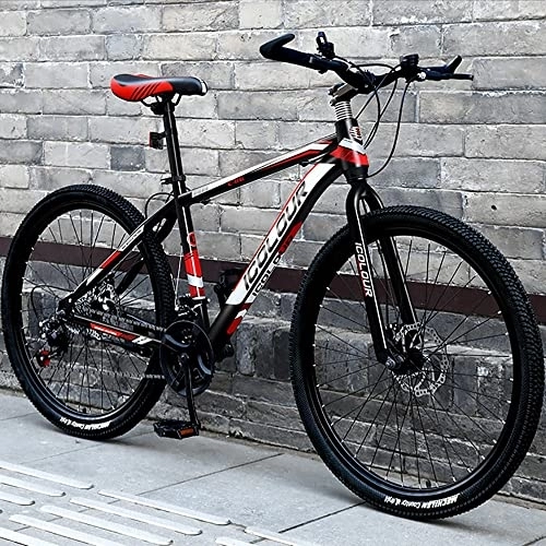 Mountain Bike : 24 / 26 Inch Mountain Bikes, High-carbon Steel Hardtail Mountain Bike, Mountain Bicycle with Front Suspension Adjustable Seat, Mountain Bike Bicycle for Adult, Shimano 21 / 24 Speed