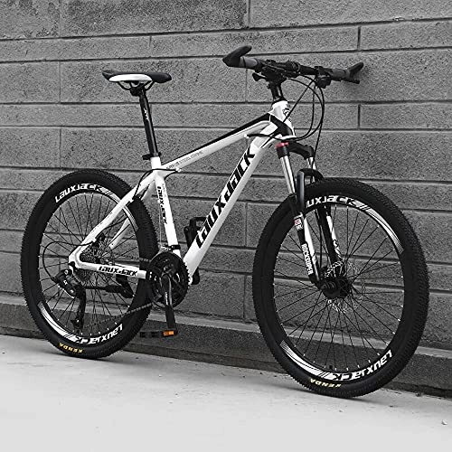 Mountain Bike : 24 / 26 Inch Mountain Bikes Variable Speed Bike 21 / 24 / 27 Speed Full Suspension Double Disc Brake High-Tensile Carbon Steel Frame Mountain Bicycle Adult City Commuter Bike